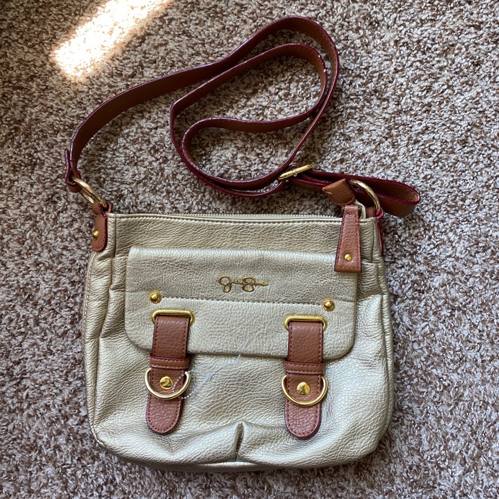 Metallic Gold Jessica Simpson Crossbody Purse